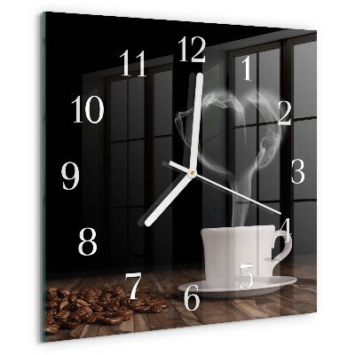 Orologio quadrato Caffè