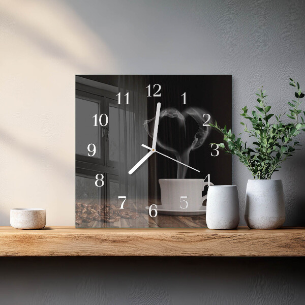 Orologio quadrato Caffè