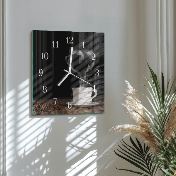Orologio quadrato Caffè