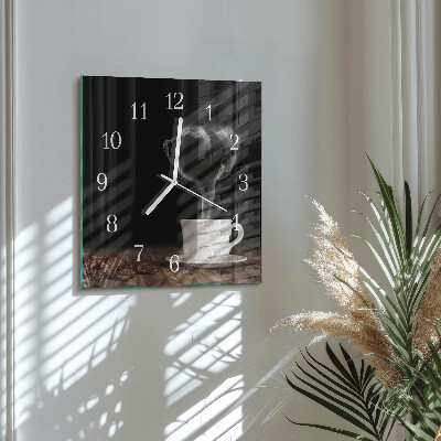 Orologio quadrato Caffè