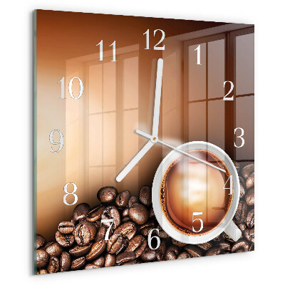 Orologio quadrato Caffè