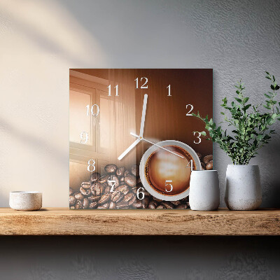 Orologio quadrato Caffè