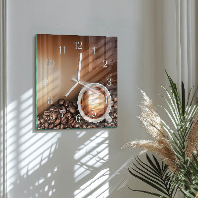 Orologio quadrato Caffè