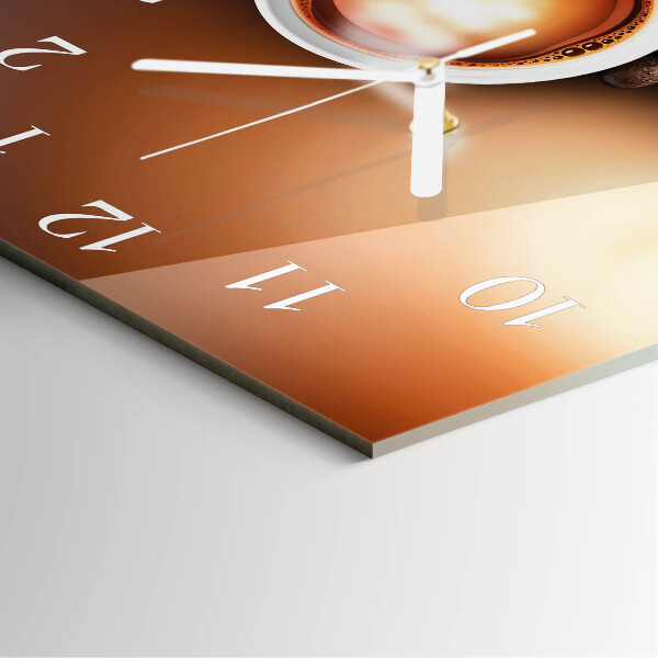 Orologio quadrato Caffè