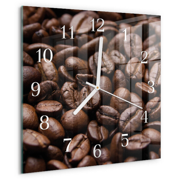 Orologio quadrato chicchi di caffè