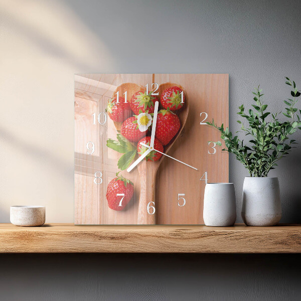 Orologio quadrato Fragola