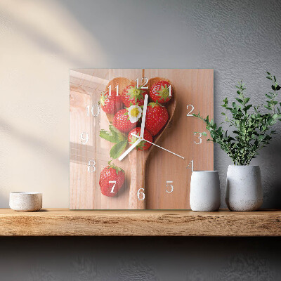 Orologio quadrato Fragola