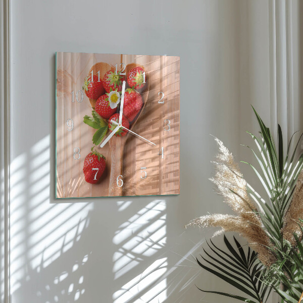 Orologio quadrato Fragola
