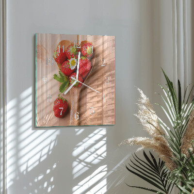 Orologio quadrato Fragola
