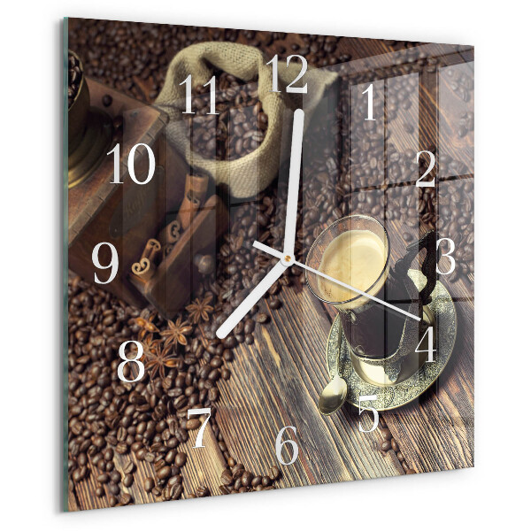 Orologio quadrato Caffè