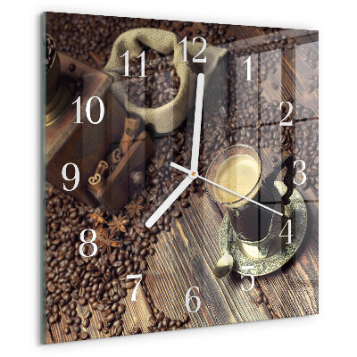 Orologio quadrato Caffè