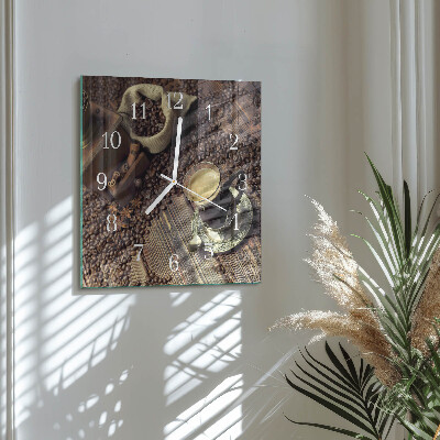 Orologio quadrato Caffè