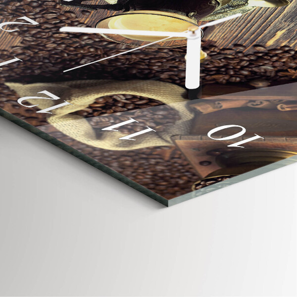 Orologio quadrato Caffè