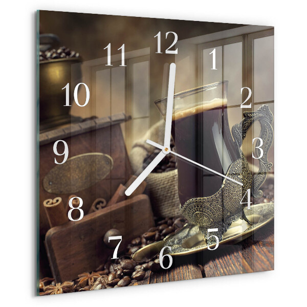 Orologio quadrato Caffè