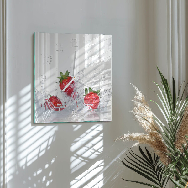 Orologio quadrato Fragola