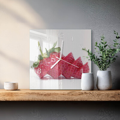 Orologio quadrato Fragola