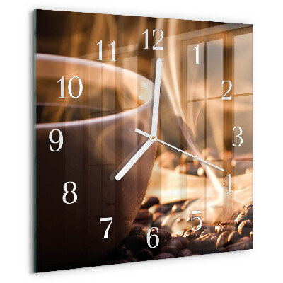 Orologio quadrato Caffè