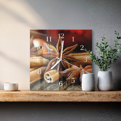 Orologio quadrato Anice e cannella