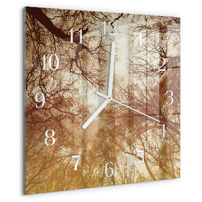 Orologio quadrato Chiome degli alberi