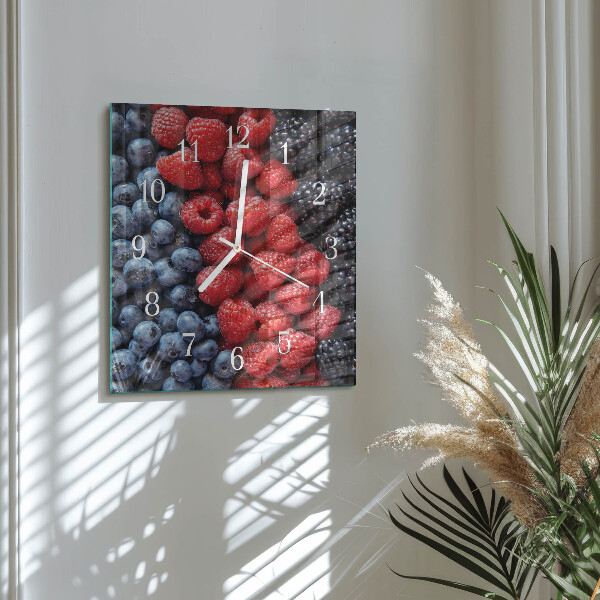 Orologio quadrato Frutti di bosco