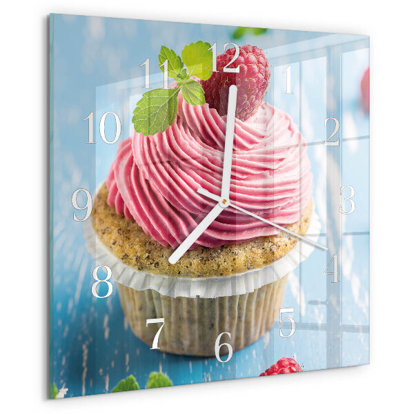Orologio quadrato muffin ai lamponi