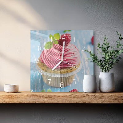Orologio quadrato muffin ai lamponi