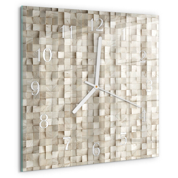 Orologio quadrato mosaico in stucco