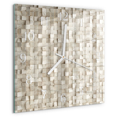 Orologio quadrato mosaico in stucco
