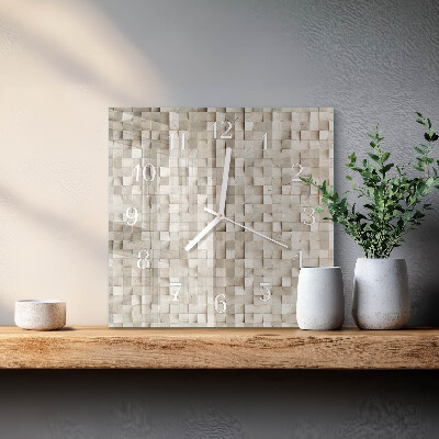Orologio quadrato mosaico in stucco