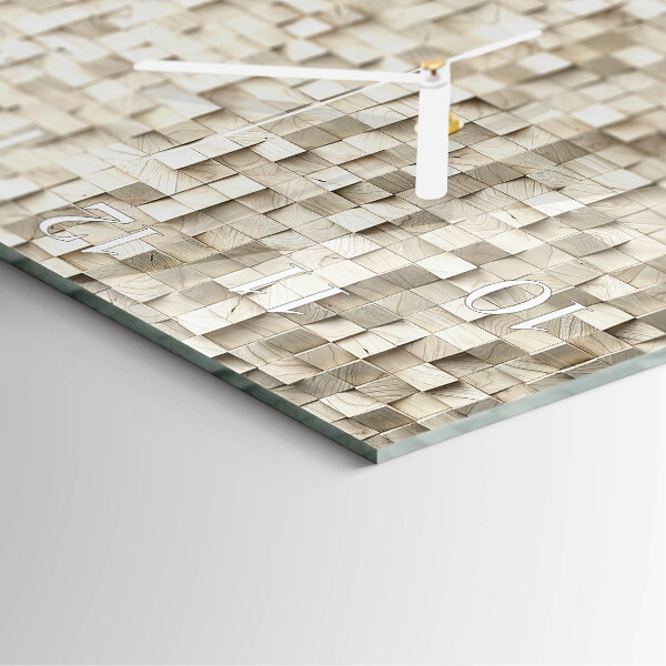 Orologio quadrato mosaico in stucco