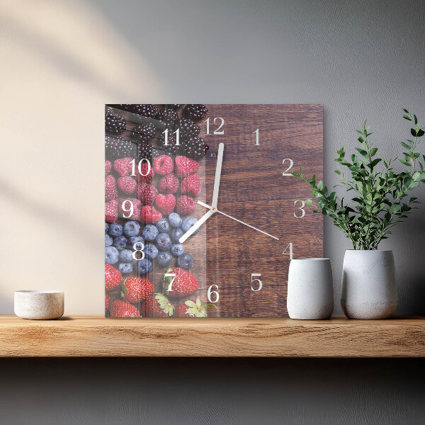 Orologio quadrato Frutti di bosco