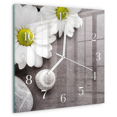 Orologio quadrato Fiori e pietre