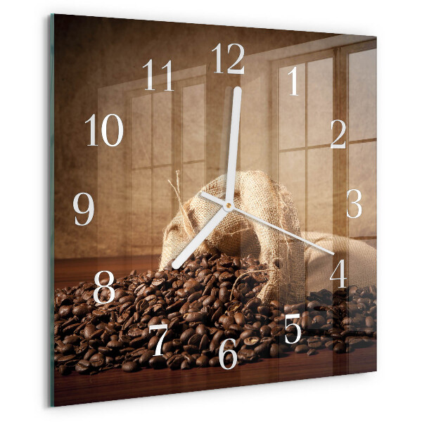 Orologio quadrato Caffè