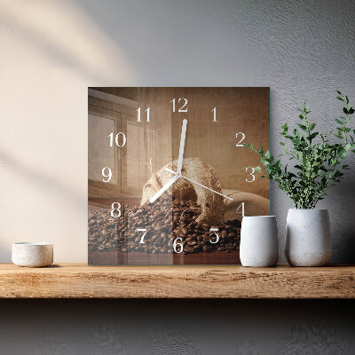 Orologio quadrato Caffè