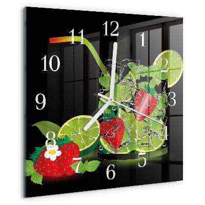 Orologio quadrato Fragola e lime