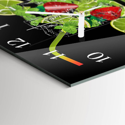 Orologio quadrato Fragola e lime
