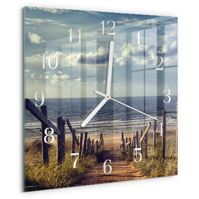 Orologio quadrato spiaggia mare