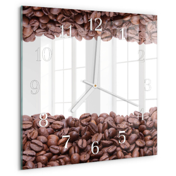Orologio quadrato chicchi di caffè