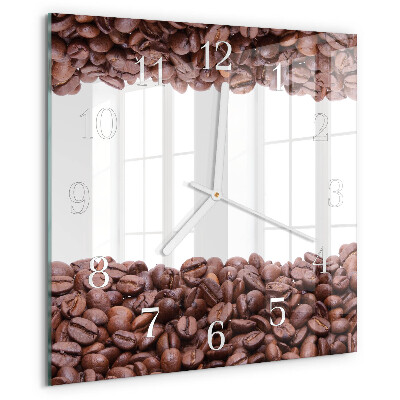 Orologio quadrato chicchi di caffè