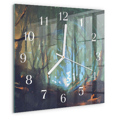 Orologio quadrato Foresta mistica