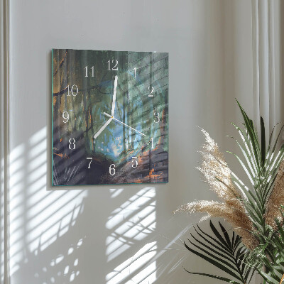Orologio quadrato Foresta mistica