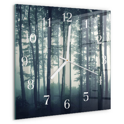 Orologio quadrato Foresta nebbiosa
