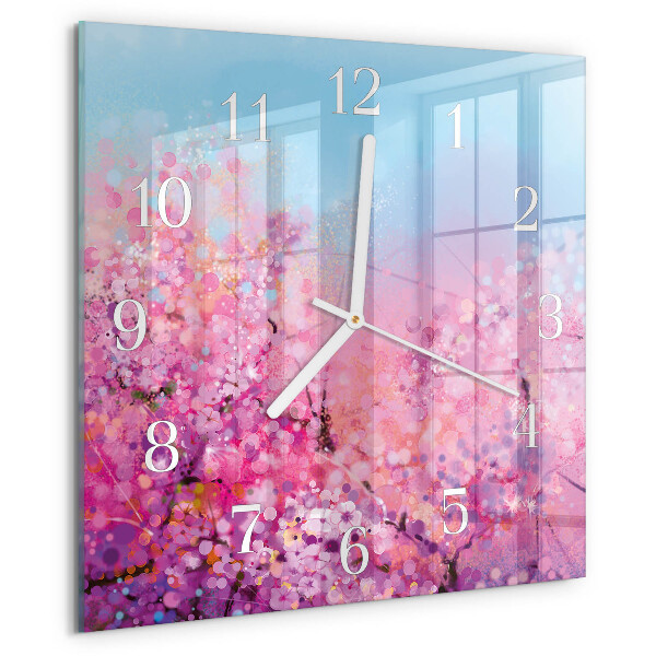Orologio quadrato Motivo floreale