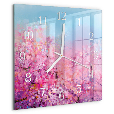 Orologio quadrato Motivo floreale