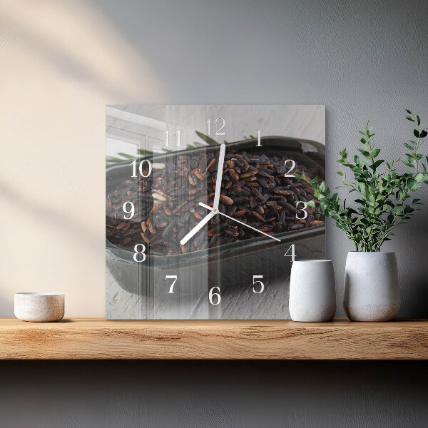 Orologio quadrato Riso nero