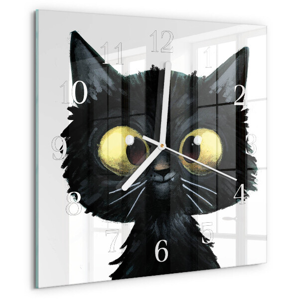 Orologio quadrato Gatto nero