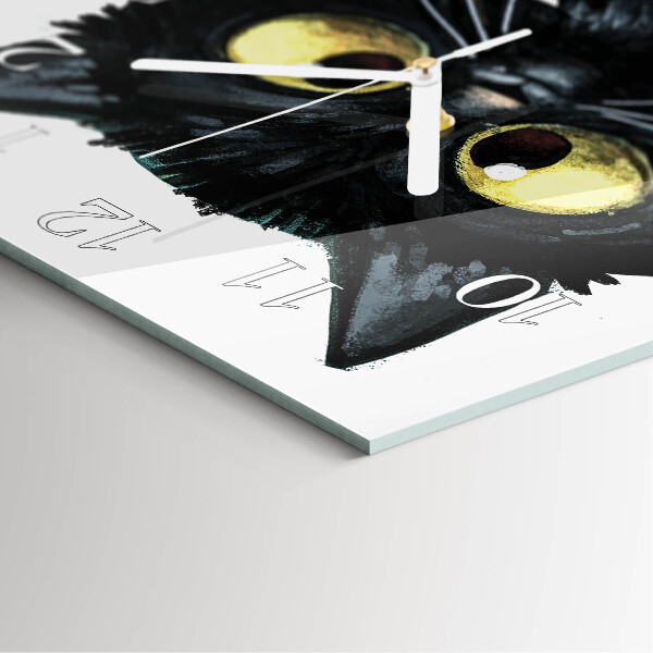 Orologio quadrato Gatto nero