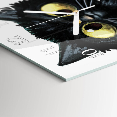 Orologio quadrato Gatto nero