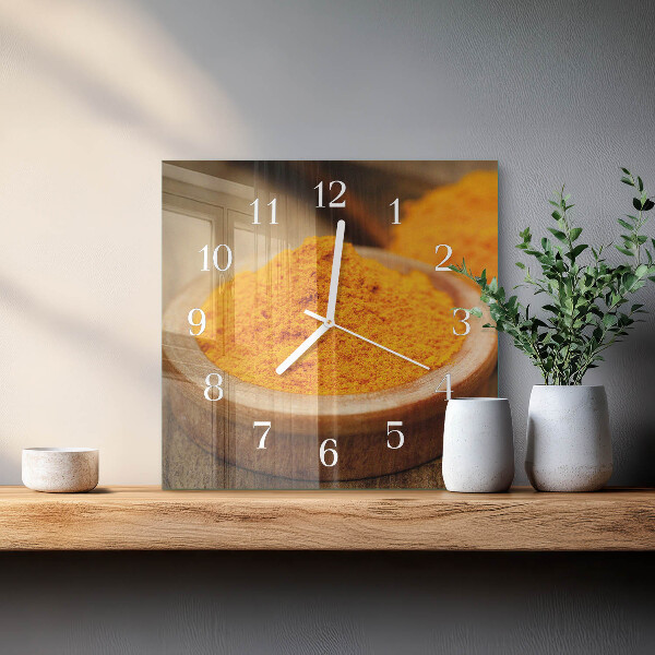 Orologio quadrato Curcuma