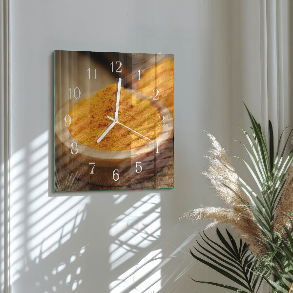 Orologio quadrato Curcuma